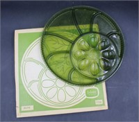 Indiana Glass Olive Colored Serving Platter