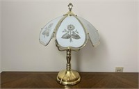 Brass Floral Table Lamp