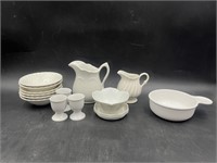 White Dishes, Pitcher, & More