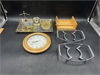 Clock, Serving Tray, & More