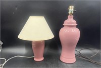 Pink Table Lamp & Extra Base