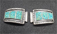 Sterling Silver & Turquoise Watch Band