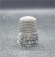 Antique Simons Victorian Sterling Silver Thimble