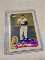 Topps Jim Abbott Autographed Baseball Card