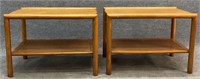 Pair MCM Conant Ball End Tables