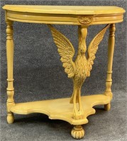 Vintage Swan Carved Accent Table