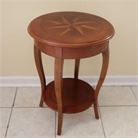 Round Side Table- Star Inlay