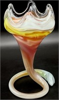 Vintage Swirl Art Glass Vase