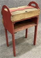 Primitive Red Accent Table