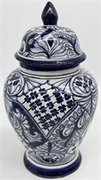 Hand Painted Blue & White Ginger Jar