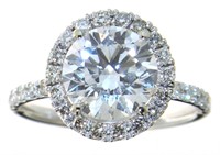 14kt Gold 3.33 ct Round Brilliant Lab Diamond Ring