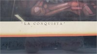 Framed Art "La Conquista"  Pencil Signed