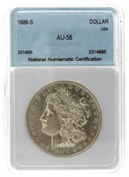 1886 San Francisco AU58 Morgan Silver Dollar