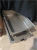 Cortana pair of larger stainless catering tray