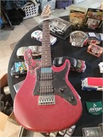 PV rockmaster red in color electric guitar looks
