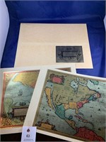 Replicas of early world maps