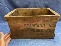 Small older wood advertising box