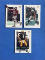 Lot of 3 Upper Deck 2000 NFL Trading Cards