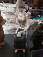 Porcelain female figure seated