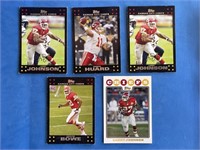 Lot of 4 Kansas City Chiefs NFL Trading Cards