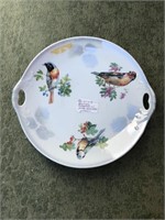 Hand Painted German Dish with Birds