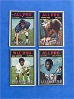 Lot of 4 Topps All Pro NFL Trading Cards