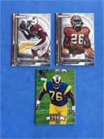 Lot of 3 NFL Trading Cards