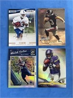 Lot of 4 NFL Rookie Trading Cards