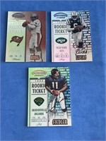 Lot of 3 NFL Rookie Trading Cards