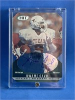 Autographed Kwame Cavil NFL Trading Card