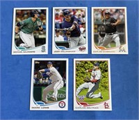 Lot of 5 Topps 2013 Baseball Trading Cards