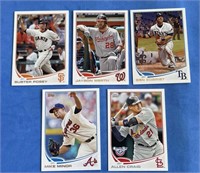 Lot of 5 Topps 2013 Baseball Trading Cards