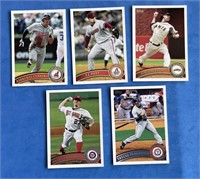 Lot of 5 Topps 2011 Baseball Trading Cards