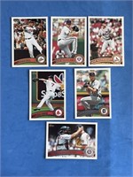 Lot of 6 Topps 2011 Baseball Trading Cards