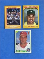 Lot of 3 Misc Baseball Trading Cards