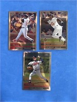 Lot of 3 Topps Chrome 2000 Baseball Trading Cards