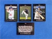 Lot of 4 Topps 2007 Baseball Trading Cards