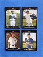 Lot of 4 Topps Autographed 2007 Baseball Cards