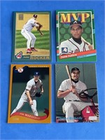 Lot of 4 Misc Baseball Trading Cards
