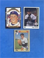 Lot of 3 Roger Clemens Baseball Trading Cards