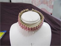 Pink Stone Bracelet 7 1/2" L