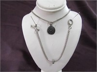 11" Silver Chain, Silver Pendant, Chain Bracelet
