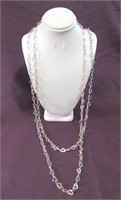 Silver 26" Heart Necklace