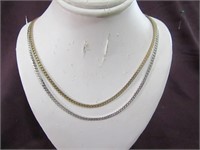 Silver & Gold Necklace 14"