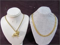 2 Gold Necklaces