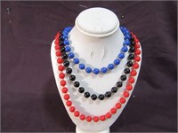 Necklaces Red, Blue, Black All 18"