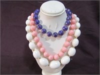 Necklaces 16" Pink, 18" Purple, 24" White