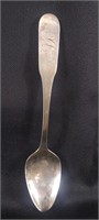 Early G Gordon coin silver spoon, tested
