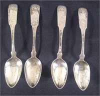 Early C Brewer & Co coin silver spoons tested