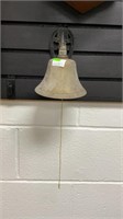 Vintage wall mount brass horseshoe bell with